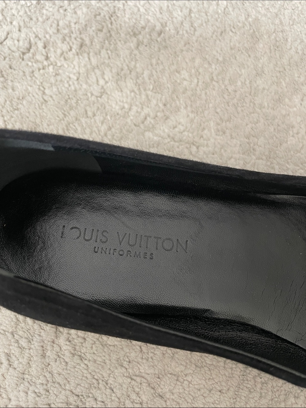 Louis Vuitton Black Suede Ballet Flats - Picture 3 of 5